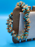 Turquoise and Agate stretch bracelet