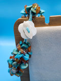 5 strand mixed Turquoise and Agate Bracelet.