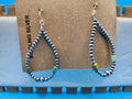 .925 Silver Pearl Earrings with Genuine Turquoise beads