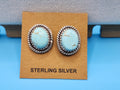 #8 Turquoise and Silver stud Earrings