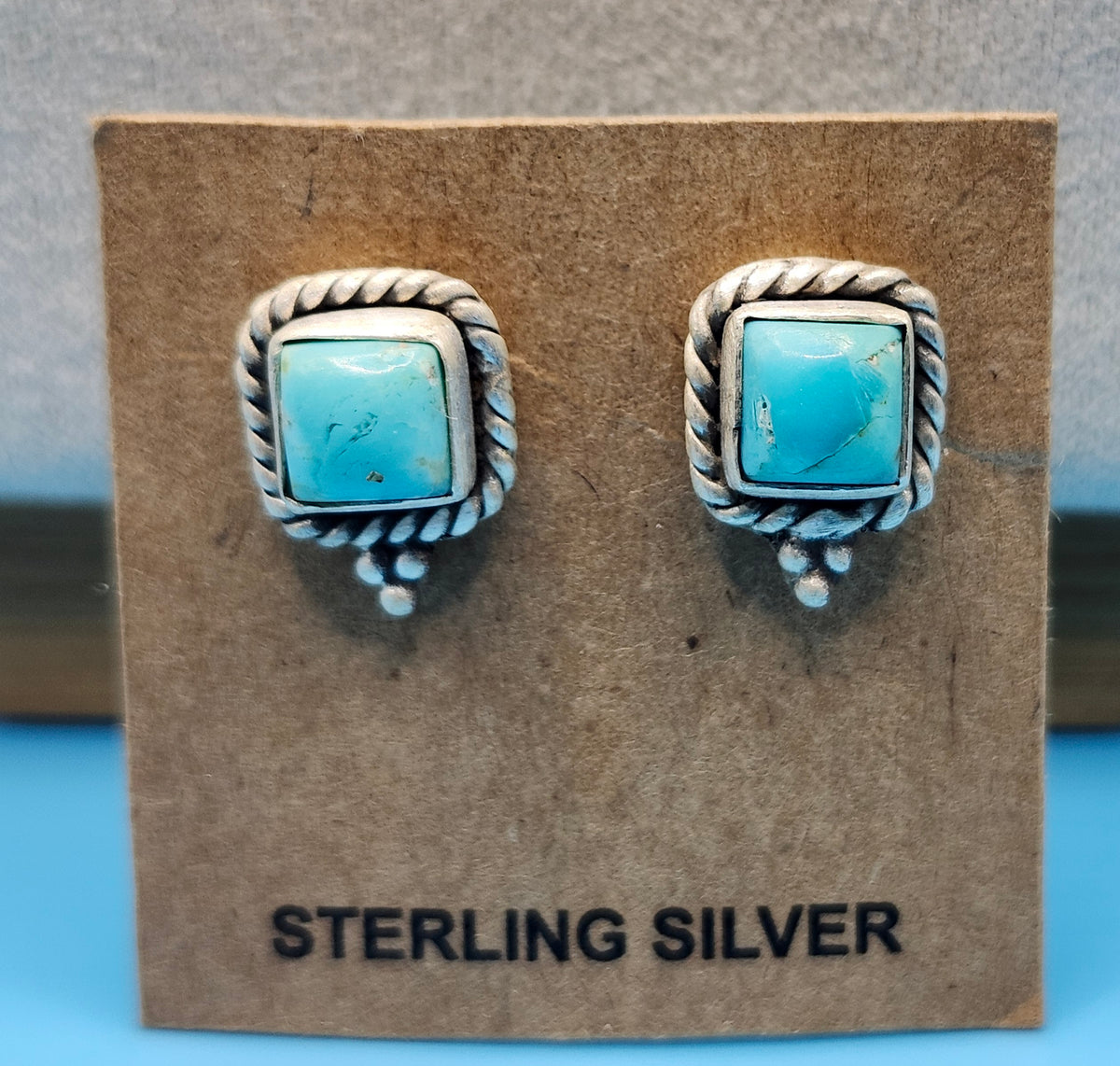 Square Kingman Mojave Studs