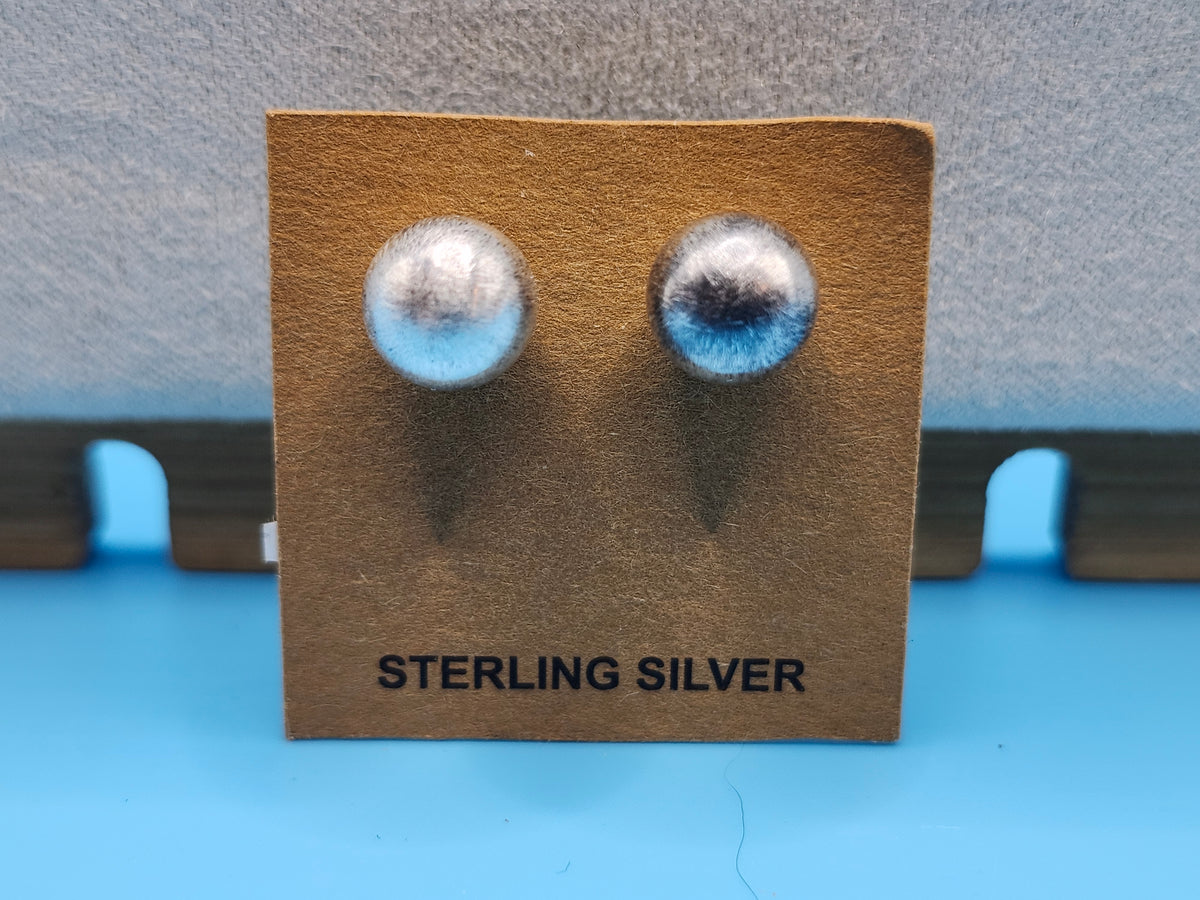 8 mm Silver Pearl Studs