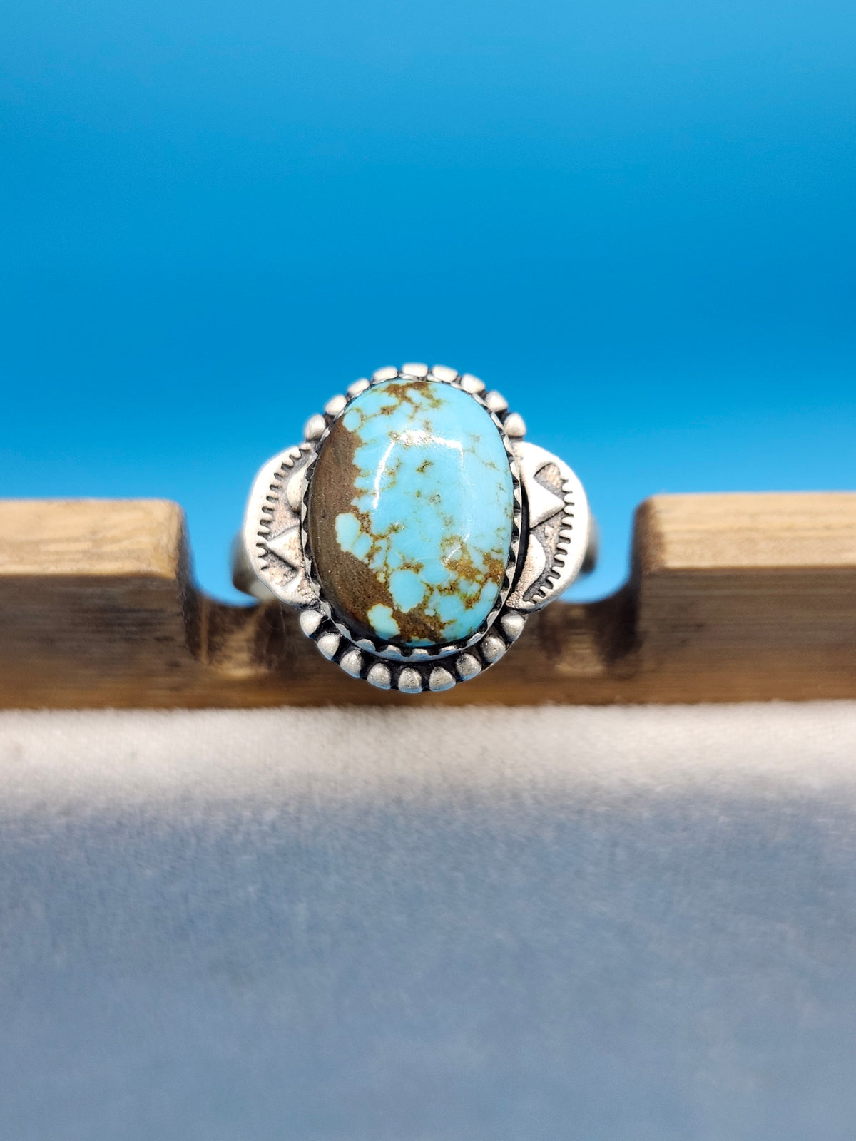 #8 Turquoise adjustable Ring